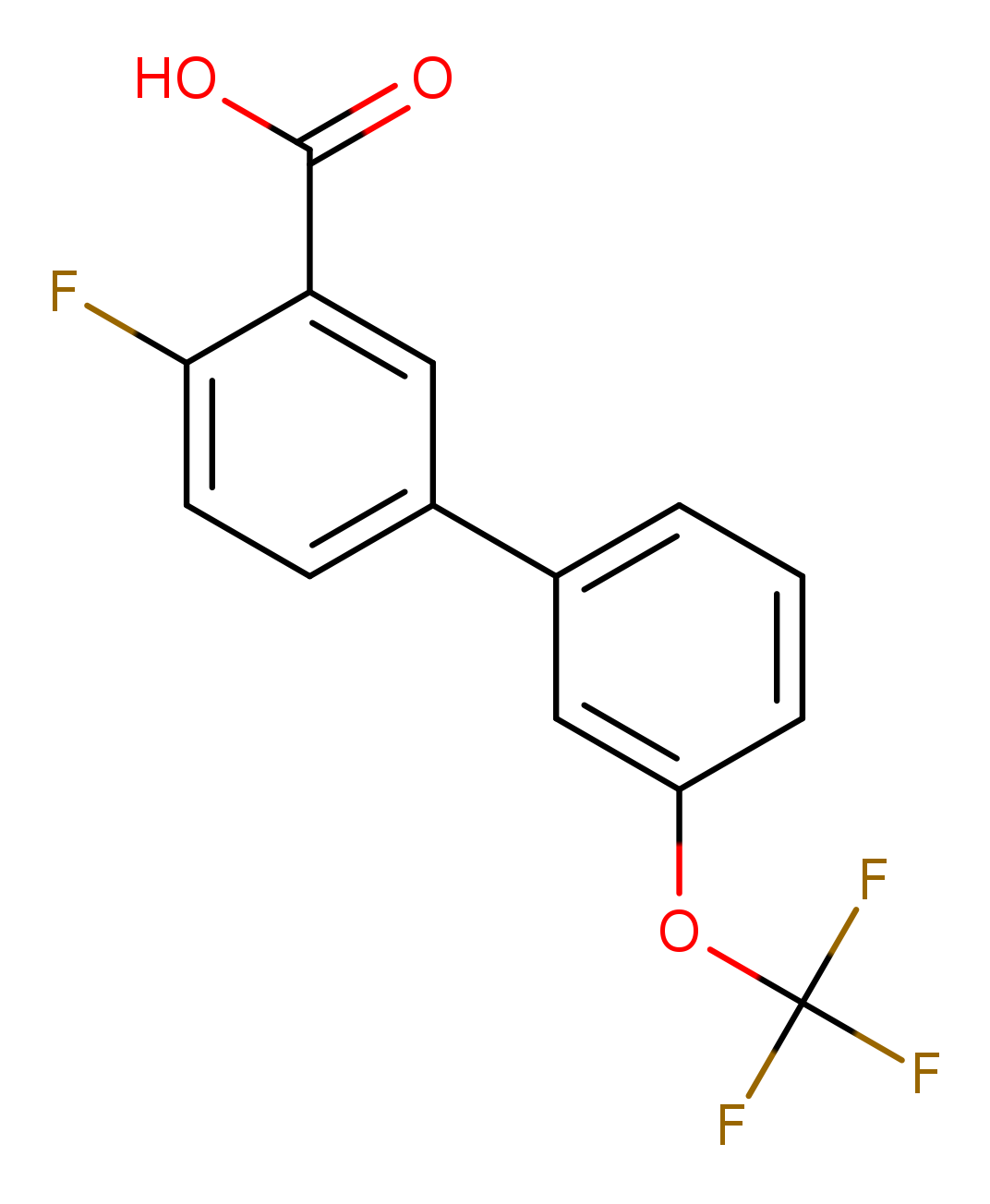 2-Fluoro-5-(3-trifluoromethoxyphenyl)benzoic acid