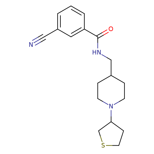 3-cyano-N-{[1-(thiolan-3-yl)piperidin-4-yl]methyl}benzamide