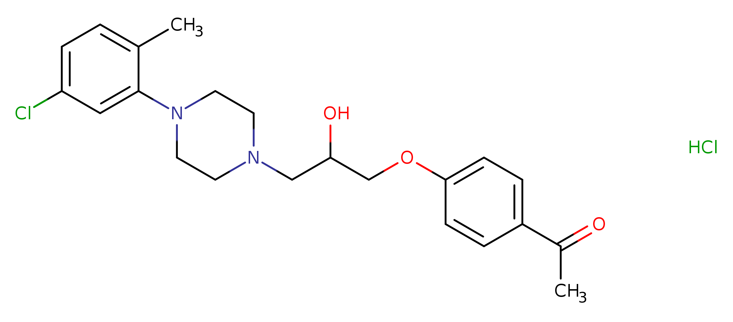 1-(4-{3-[4-(5-chloro-2-methylphenyl)piperazin-1-yl]-2-hydroxypropoxy}phenyl)ethan-1-one hydrochloride