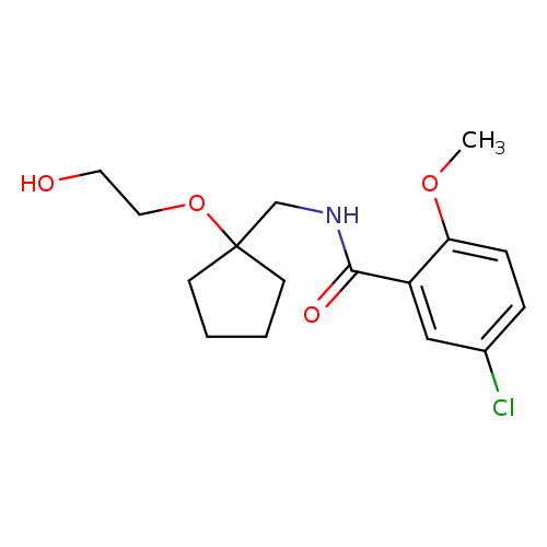 5-chloro-N-{[1-(2-hydroxyethoxy)cyclopentyl]methyl}-2-methoxybenzamide