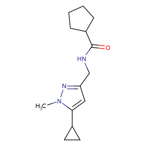 N-[(5-cyclopropyl-1-methyl-1H-pyrazol-3-yl)methyl]cyclopentanecarboxamide