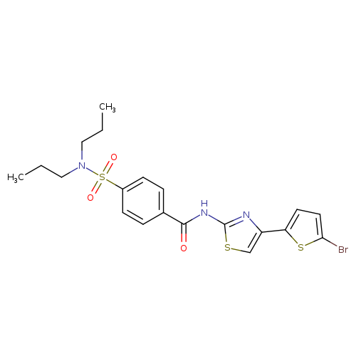 N-[4-(5-bromothiophen-2-yl)-1,3-thiazol-2-yl]-4-(dipropylsulfamoyl)benzamide