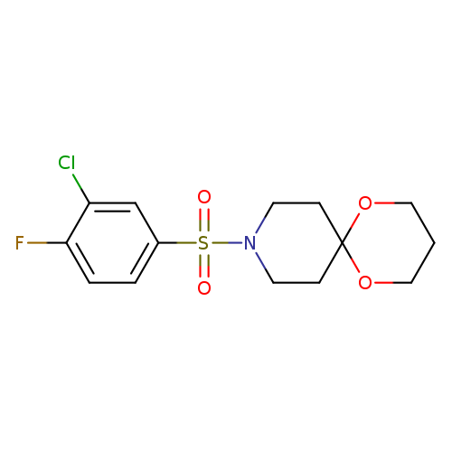 9-(3-chloro-4-fluorobenzenesulfonyl)-1,5-dioxa-9-azaspiro[5.5]undecane