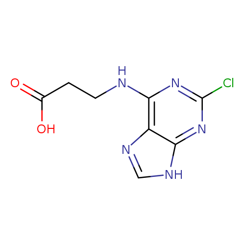 3-((2-chloro-9H-purin-6-yl)amino)propanoic acid