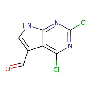 7H-Pyrrolo[2,3-d]pyrimidine-5-carboxaldehyde, 2,4-dichloro-