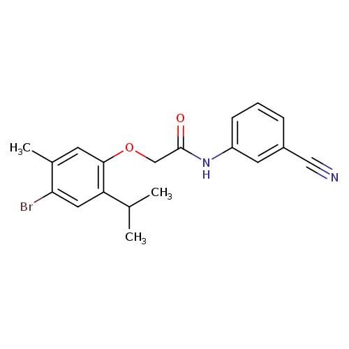 2-(4-bromo-2-isopropyl-5-methylphenoxy)-N-(3-cyanophenyl)acetamide