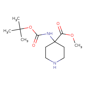 4-Piperidinecarboxylic acid, 4-[[(1,1-dimethylethoxy)carbonyl]amino]-, methyl ester