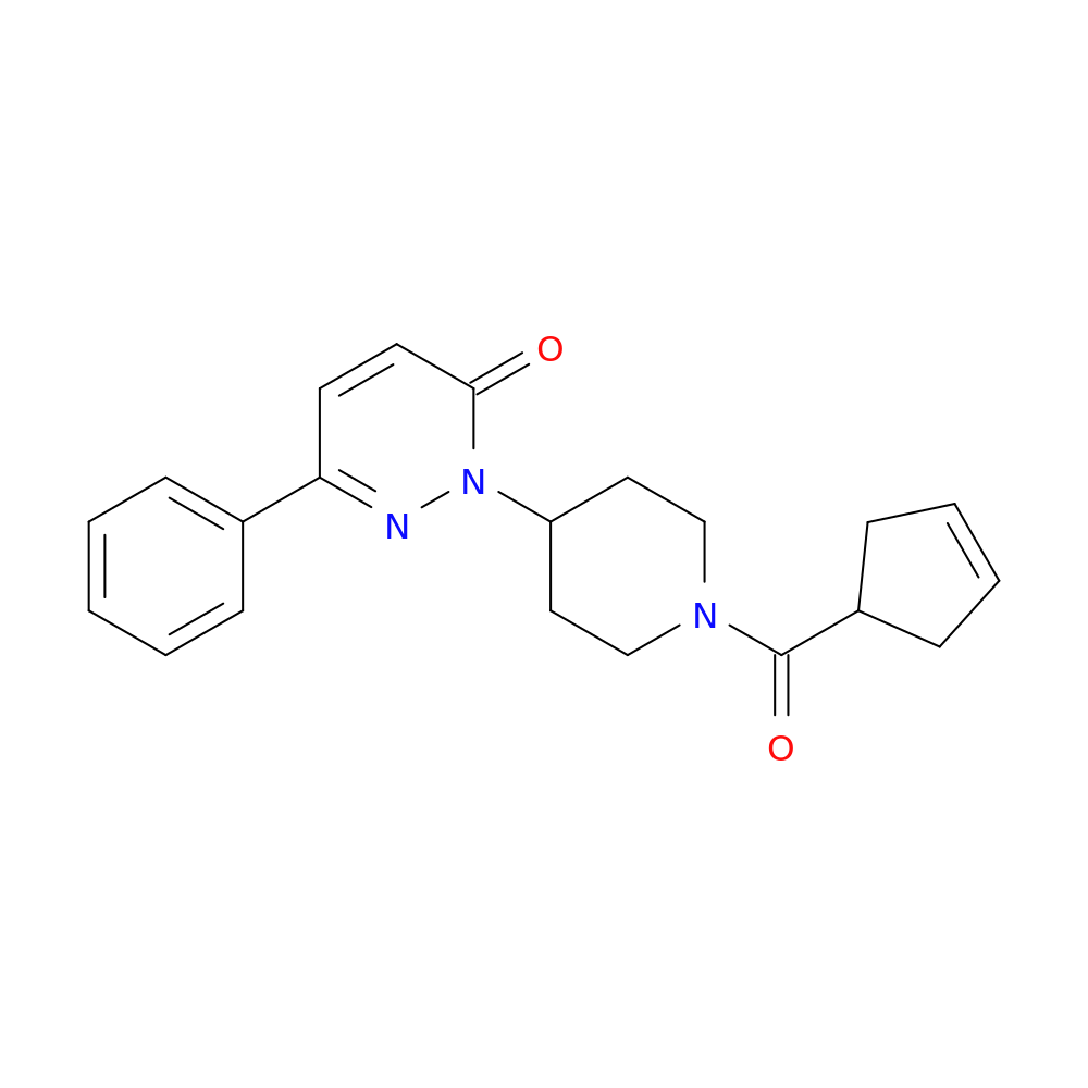 2-[1-(cyclopent-3-ene-1-carbonyl)piperidin-4-yl]-6-phenyl-2,3-dihydropyridazin-3-one