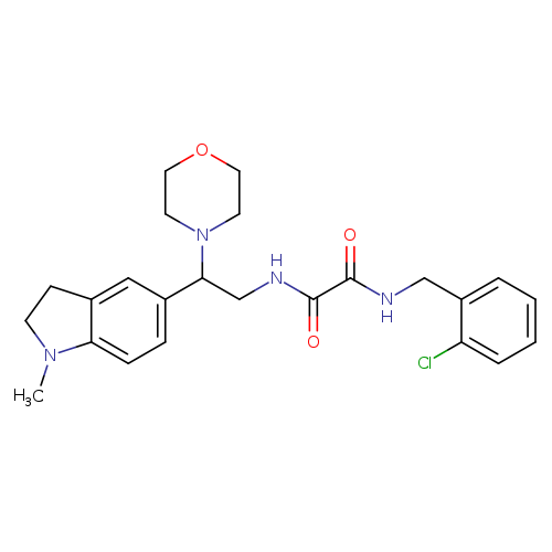 N'-[(2-chlorophenyl)methyl]-N-[2-(1-methyl-2,3-dihydro-1H-indol-5-yl)-2-(morpholin-4-yl)ethyl]ethanediamide