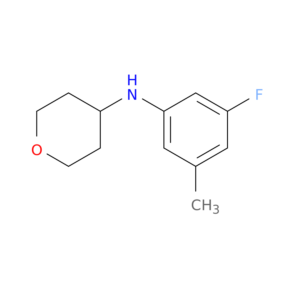 N-(3-fluoro-5-methylphenyl)oxan-4-amine