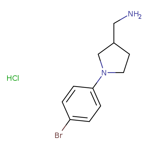 [1-(4-bromophenyl)pyrrolidin-3-yl]methanamine hydrochloride