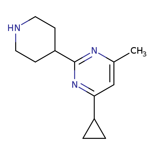 4-Cyclopropyl-6-methyl-2-(piperidin-4-yl)pyrimidine