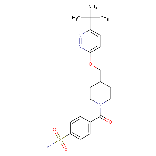 4-(4-{[(6-tert-butylpyridazin-3-yl)oxy]methyl}piperidine-1-carbonyl)benzene-1-sulfonamide