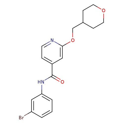 N-(3-bromophenyl)-2-[(oxan-4-yl)methoxy]pyridine-4-carboxamide