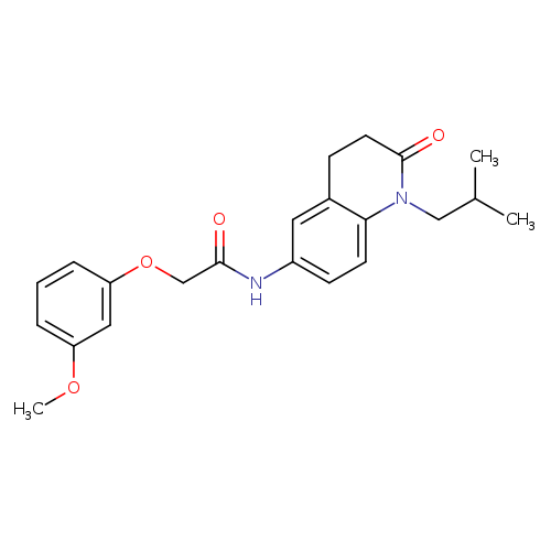2-(3-methoxyphenoxy)-N-[1-(2-methylpropyl)-2-oxo-1,2,3,4-tetrahydroquinolin-6-yl]acetamide