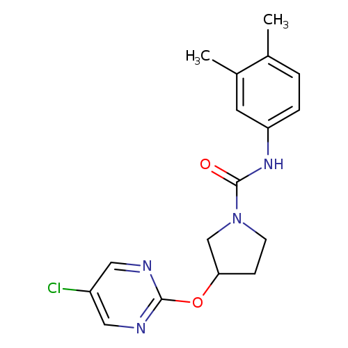 3-[(5-chloropyrimidin-2-yl)oxy]-N-(3,4-dimethylphenyl)pyrrolidine-1-carboxamide