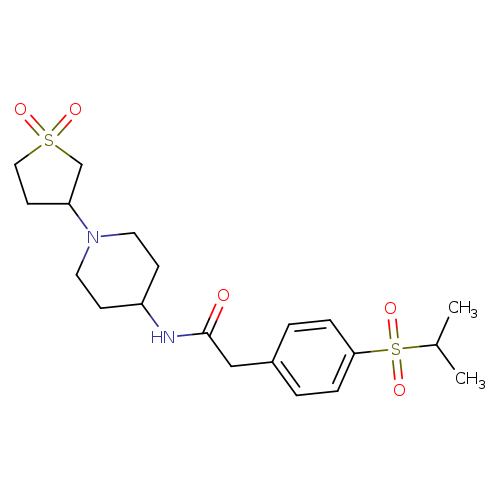 N-[1-(1,1-dioxo-1lambda6-thiolan-3-yl)piperidin-4-yl]-2-[4-(propane-2-sulfonyl)phenyl]acetamide