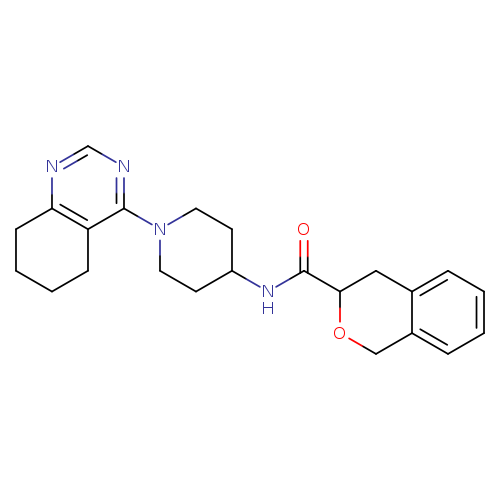 N-[1-(5,6,7,8-tetrahydroquinazolin-4-yl)piperidin-4-yl]-3,4-dihydro-1H-2-benzopyran-3-carboxamide