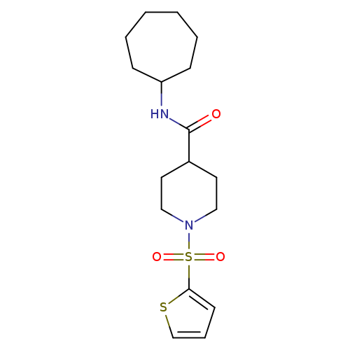 N-cycloheptyl-1-(thiophene-2-sulfonyl)piperidine-4-carboxamide