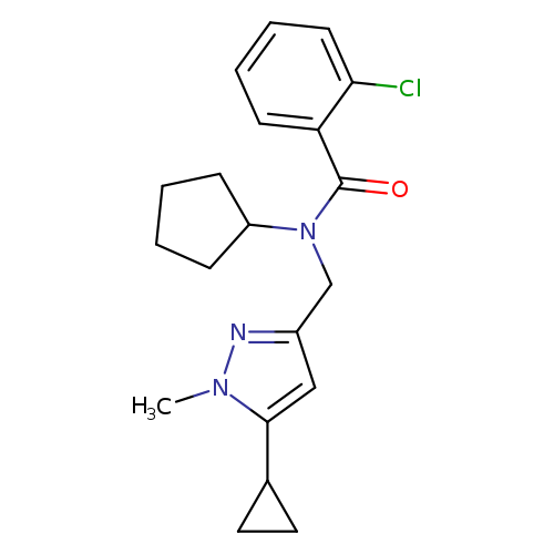 2-chloro-N-cyclopentyl-N-[(5-cyclopropyl-1-methyl-1H-pyrazol-3-yl)methyl]benzamide