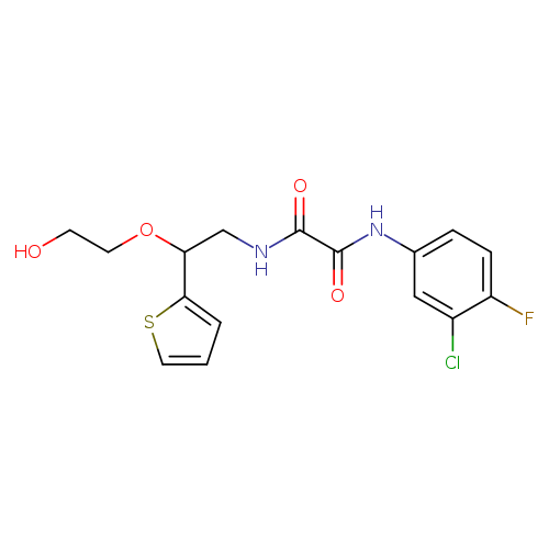 N'-(3-chloro-4-fluorophenyl)-N-[2-(2-hydroxyethoxy)-2-(thiophen-2-yl)ethyl]ethanediamide