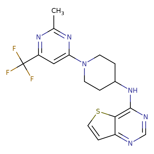 1-[2-methyl-6-(trifluoromethyl)pyrimidin-4-yl]-N-{thieno[3,2-d]pyrimidin-4-yl}piperidin-4-amine