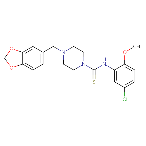 4-[(2H-1,3-benzodioxol-5-yl)methyl]-N-(5-chloro-2-methoxyphenyl)piperazine-1-carbothioamide