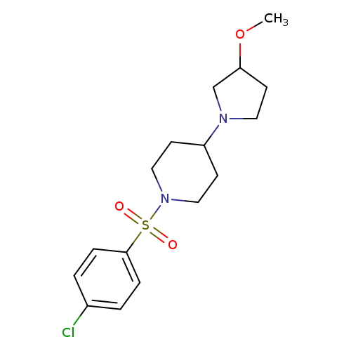 1-(4-chlorobenzenesulfonyl)-4-(3-methoxypyrrolidin-1-yl)piperidine