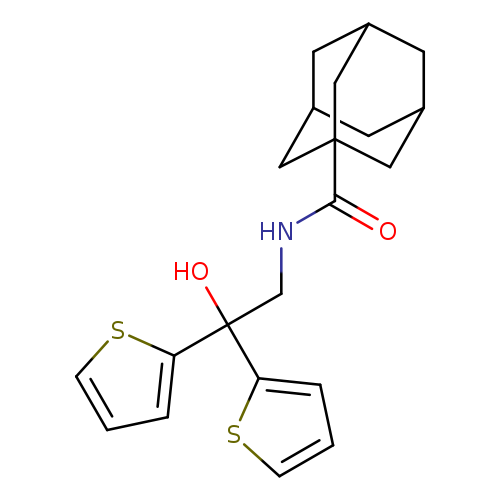 N-[2-hydroxy-2,2-bis(thiophen-2-yl)ethyl]adamantane-1-carboxamide