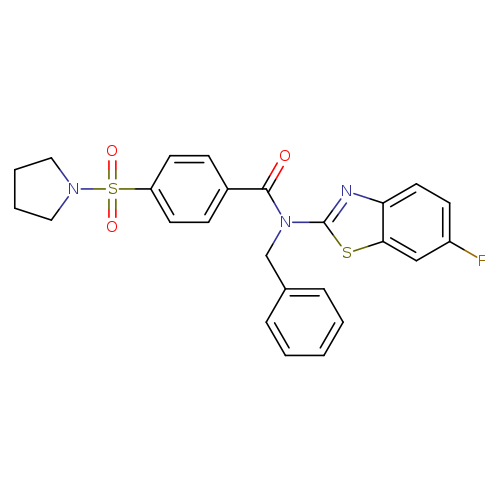 N-benzyl-N-(6-fluoro-1,3-benzothiazol-2-yl)-4-(pyrrolidine-1-sulfonyl)benzamide