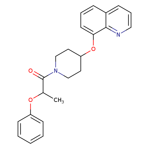 2-phenoxy-1-[4-(quinolin-8-yloxy)piperidin-1-yl]propan-1-one