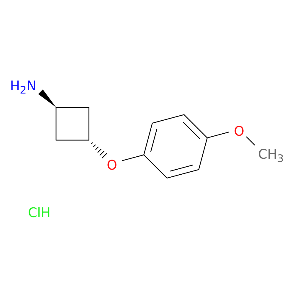 cyclobutanamine, 3-(4-methoxyphenoxy)-, hydrochloride (1:1), trans-