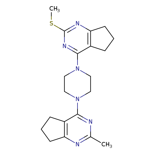 1-{2-methyl-5H,6H,7H-cyclopenta[d]pyrimidin-4-yl}-4-[2-(methylsulfanyl)-5H,6H,7H-cyclopenta[d]pyrimidin-4-yl]piperazine