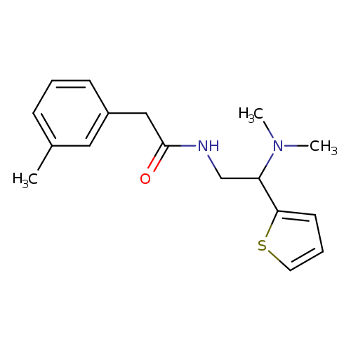 N-[2-(dimethylamino)-2-(thiophen-2-yl)ethyl]-2-(3-methylphenyl)acetamide