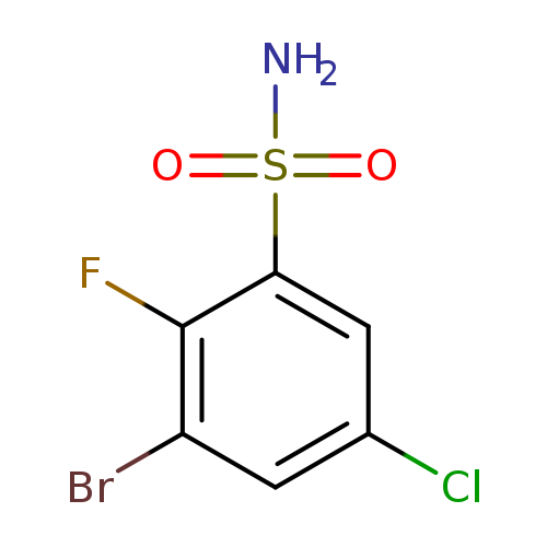 3-bromo-5-chloro-2-fluorobenzene-1-sulfonamide