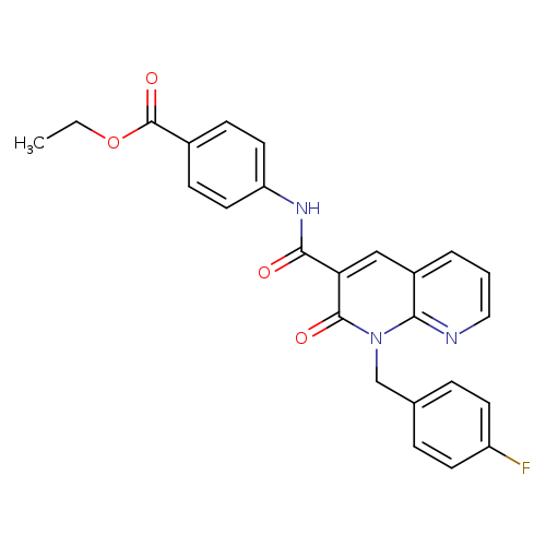 ethyl 4-{1-[(4-fluorophenyl)methyl]-2-oxo-1,2-dihydro-1,8-naphthyridine-3-amido}benzoate