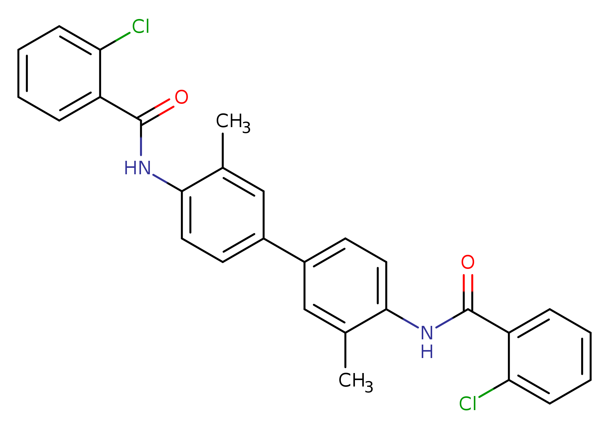 2-chloro-N-[4'-(2-chlorobenzamido)-3,3'-dimethyl-[1,1'-biphenyl]-4-yl]benzamide