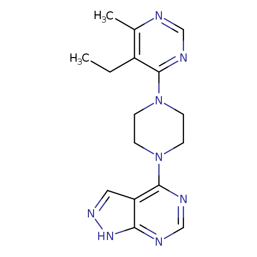 5-ethyl-4-methyl-6-(4-{1H-pyrazolo[3,4-d]pyrimidin-4-yl}piperazin-1-yl)pyrimidine