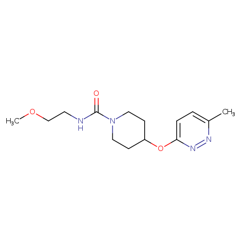 N-(2-methoxyethyl)-4-[(6-methylpyridazin-3-yl)oxy]piperidine-1-carboxamide