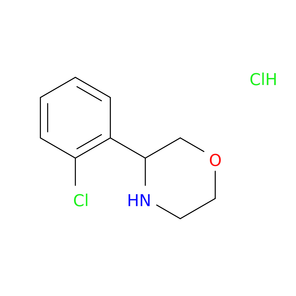Morpholine, 3-(2-chlorophenyl)-, hydrochloride (1:1)