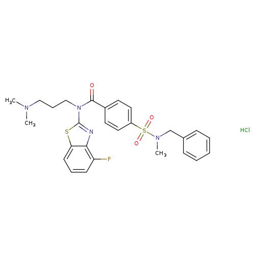4-[benzyl(methyl)sulfamoyl]-N-[3-(dimethylamino)propyl]-N-(4-fluoro-1,3-benzothiazol-2-yl)benzamide hydrochloride