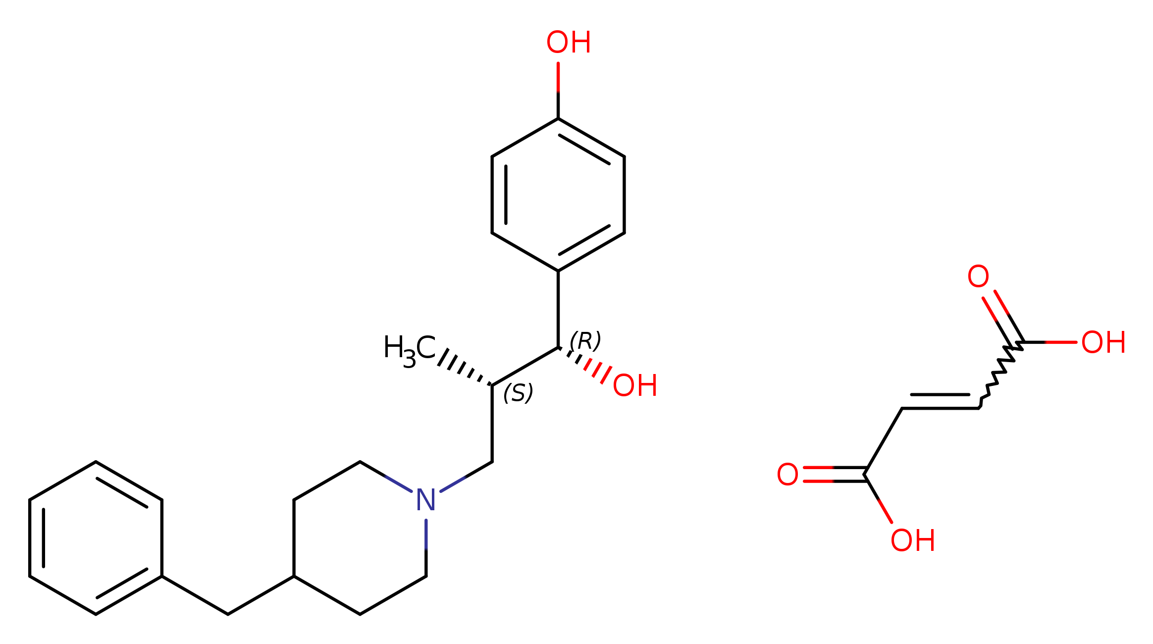 (αR,βS)-α-(4-Hydroxyphenyl)-β-methyl-4-(phenylmethyl)-1-piperidinepropanol maleate