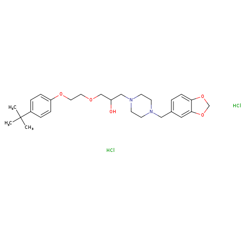 1-{4-[(2H-1,3-benzodioxol-5-yl)methyl]piperazin-1-yl}-3-[2-(4-tert-butylphenoxy)ethoxy]propan-2-ol dihydrochloride