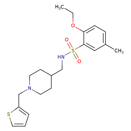 2-ethoxy-5-methyl-N-({1-[(thiophen-2-yl)methyl]piperidin-4-yl}methyl)benzene-1-sulfonamide