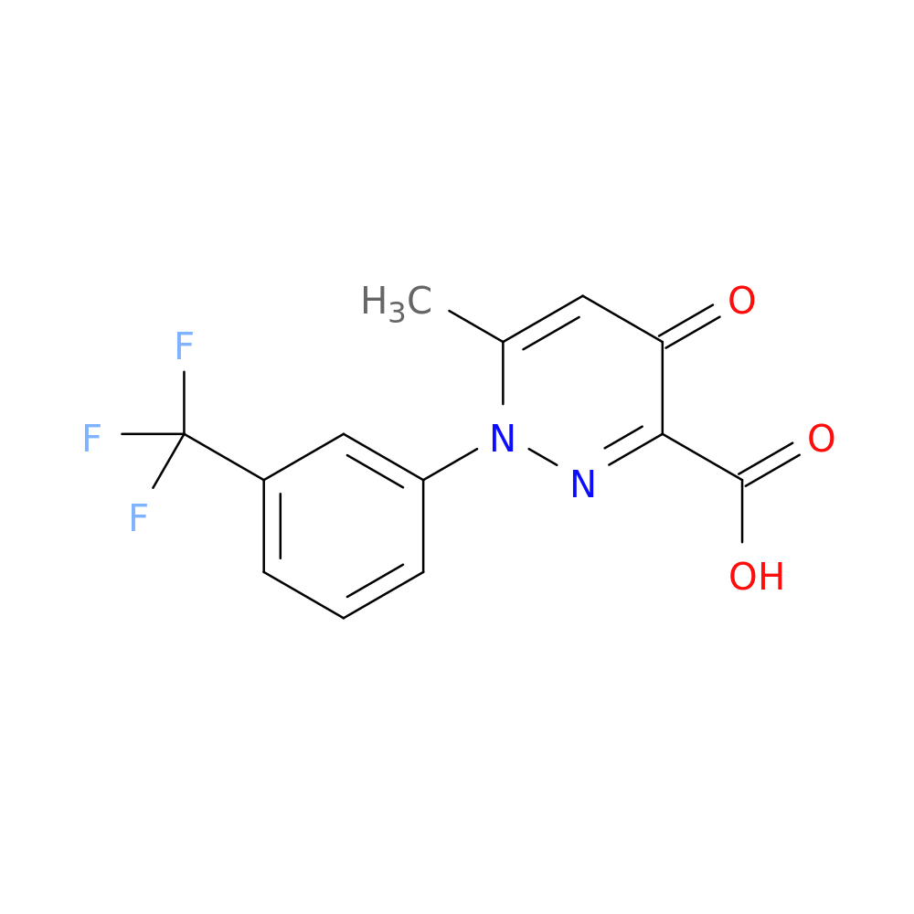 6-methyl-4-oxo-1-[3-(trifluoromethyl)phenyl]-1,4-dihydropyridazine-3-carboxylic acid
