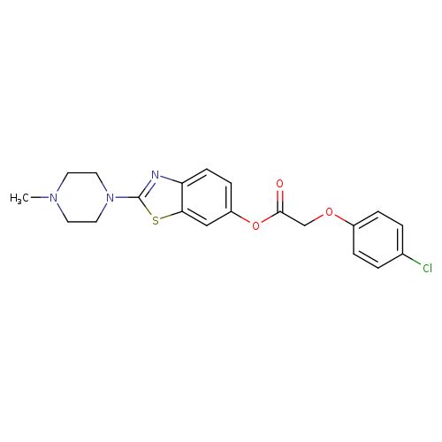 2-(4-methylpiperazin-1-yl)-1,3-benzothiazol-6-yl 2-(4-chlorophenoxy)acetate