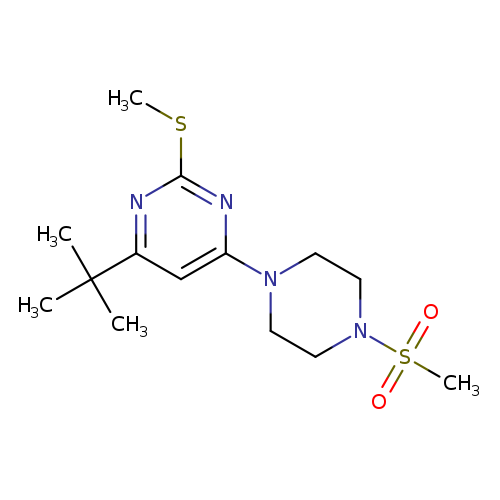 4-tert-butyl-6-(4-methanesulfonylpiperazin-1-yl)-2-(methylsulfanyl)pyrimidine