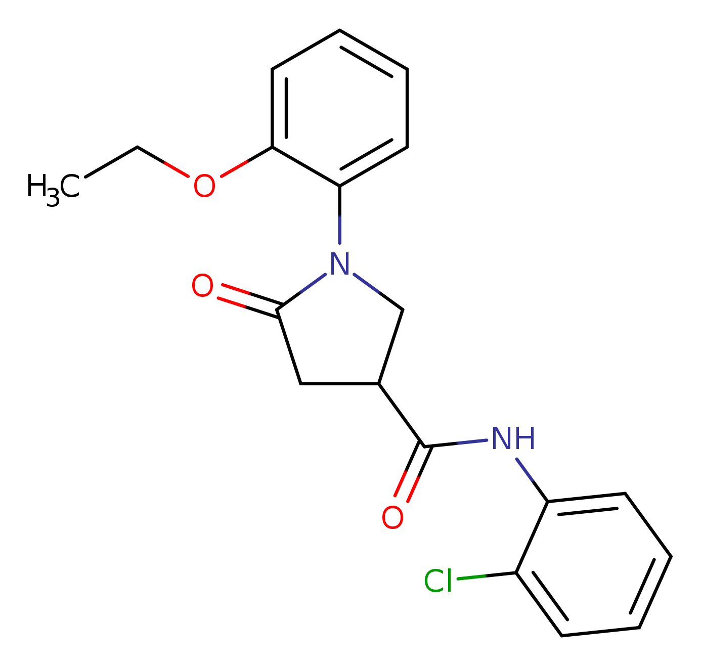 N-(2-chlorophenyl)-1-(2-ethoxyphenyl)-5-oxopyrrolidine-3-carboxamide