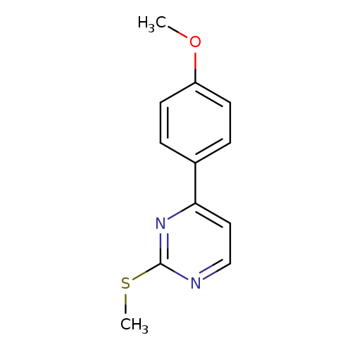 Pyrimidine, 4-(4-methoxyphenyl)-2-(methylthio)-
