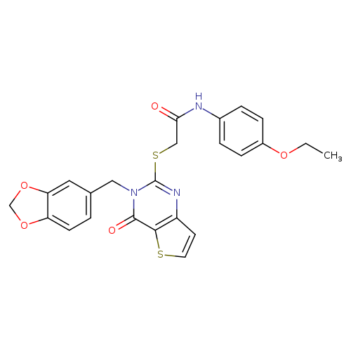 2-({3-[(2H-1,3-benzodioxol-5-yl)methyl]-4-oxo-3H,4H-thieno[3,2-d]pyrimidin-2-yl}sulfanyl)-N-(4-ethoxyphenyl)acetamide